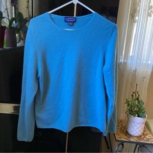 CHARTER CLUB 2 ply cashmere - baby blue L